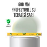 600 mm Su Terazisi Sarı Dayanıklı Gövde Hassas Ölçüm