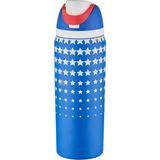 600ML Pipetli/pipetsiz Kullanım 6 Saat Sıcak/soğuk El Askılı Paslanmaz Çelik Termos (Lacivert Yıldız)