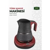 600W 0.5l Türk Kahve Makinesi, Şık Bordo Tasarım, Keyifli Kahve Deneyimi