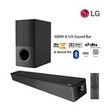 600W Yüksek Ses ve Kaliteli Soundbar, 4.1 Kanal Sinema Kalitesi, Kablosuz Bluetooth Optik ve USB - Siyah