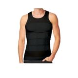 6012 Erkek Beden Inceltici Korse Atlet Tekli, Siyah, XL
