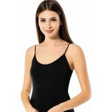 6018 Ip Askılı Kadın Atlet - XL - 000-Siyah