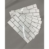 6024 Kendinden Yapışkanlı Esnek Köpük Seramik Beyaz Pvc Mermer Panel 60X30 cm Banyo Wc Mutfak - 30 x 60 cm
