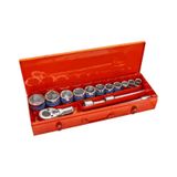 6056 3/4" 6 Köşe Lokma Anahtar Takımı 16 Parça Metal Kutulu
