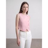 60624 Asimetrik Kesim Yelek-Pembe 36