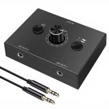 6077 Ses Kulaklık Hoparlör 2 Port Aux Switch Çoklayıcı Çevirici 3.5mm Stereo Audio Seçici