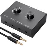 6078 Ses Kulaklık Hoparlör 4 Port Aux Switch Çoklayıcı Çevirici 3.5mm Stereo Audio Seçici