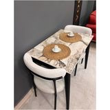 60/90 Ölçü Küçük Şık Mutfak Masası Yemek Masası Ekonomik Çalışma Masası ve Ideal Balkon Masası. - 60 x 90