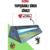 60CM Elektrikli Yapışkan Levhalı Sinek Cihazı 3X20W Sinek Öldürücü Sinek Tutucu Sinek Yakalama