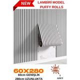 60CM x 280CM 1 Adet Kendinden Yapışkanlı Açık Gri Lambiri Desenli Duvar Paneli Kağıdı YG006 - 60 x 280 cm