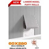 60Cm X 280Cm 1 Adet Kendinden Yapışkanlı Açık Gri Lambiri Desenli Duvar Paneli Kağıdı Yg006