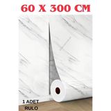 60Cmx300cm Tek Parça Yapışkanlı Rulo Mermer Desenli Duvar Paneli Kağıdı Silinebilir Cf-1035-Mıra