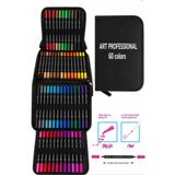 60'lı Keçeli Kalem Seti - Çift Uçlu Profesyonel Marker Kalem Çizim ve Boya Kalemi Seti Fırça Uçlu ve 0.4 mm Fine Uçlu Profesyonel Sanat Boyama Çizim ve Bullet Journal Kalemi (Siyah Çantalı)