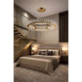 60LIK Kafkas Aurora Gold Modern Kristal Avize - Altın - 1