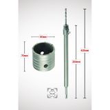 60mm Beton Duvar Delme Panç + Sds-plus 350mm Uzun Adaptörlü