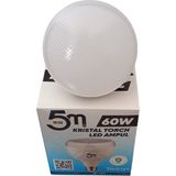 60W Kristal LED Ampül (Beyaz Işık) 6500K/5400 Lümen