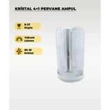 60W Kristal Pervane 4+1 Kanatlı Ampul 6500K Beyaz Işık