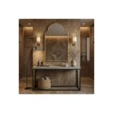 60x100 Kubbe Duvar Dekor AynasıKonsol Aynası/Estetik Ayna Gold 60 x 100