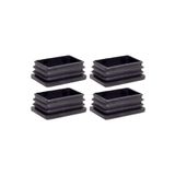 60x100 Mm Plastik Dikdörtgen İçe Geçme Profil Tapası (kutu) (4 Adet)