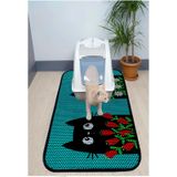 60x120 Cm Desenli Kedi Paspası XXL Boy Kedi Tuvaleti Önü Paspas