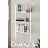 60X20 cm Beyaz Metal 3 Raflı Duvar Rafı | Kitaplık & Mutfak Banyo Organizer