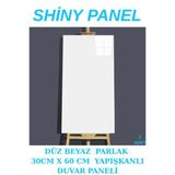 60X30 Cm 1 Adet Kendinden Yapışkanlı Shiny Düz Kırık Beyaz Parlak Duvar Ofis Mutfak Karosu Paneli