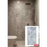 60X30cm Shiny Soft Gri Mermer Desenli Yapışkanlı Mutfak Banyo Kaplama Duvar Paneli Kağıdı Cf-101
