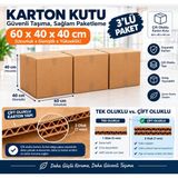 60X40X40 Eşya Taşıma Kolisi, Çeyiz Kolisi, Ihracat Kolisi, Taşınma Kolisi, 3'lü Paket
