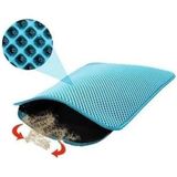 60X42 Cm Elekli Kedi Tuvalet Önü Paspası Kedi Paspası Turkuaz