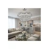 60X45x35 Diamond Royale Papatya Gümüş Kristal Avize