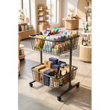 60X60 Cm Çift Katlı Tekerlekli Tel Havuz Sepet Market Mağaza Promosyon Ve Aksiyon Sepeti Outlet