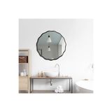 60x60 Dalgalı Asimetrik Duvar Aynası/Konsol Aynası/Makyaj Aynası Siyah 60 x 60