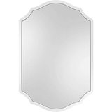 60X80 Beyaz Asimetrik Duvar Aynası/beyaz Çerçeveli Düzensiz Dekor Ayna/banyo Aynası 60 x 80 - Çok Renkli