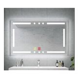 60x80 cm Buğu Çözücülü Dokunmatik Işıklı Kumlamalı Banyo Aynası