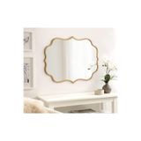 60x80 Duvar Dekor Aynası/Duvar Aynası/Konsol Aynası/Estetik Ayna Gold 60 x 80