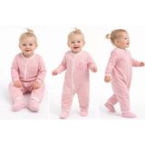 6/12 Ay Fermuarlı Tavşanlı Bebek Tulumu Mariposa Secret - Pembe