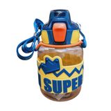 620ml Tritan Çocuk Suluk - Pipetli ve Çocuk Kilit Mekanizmalı, BPA İçermez, Koku Yapmaz Su Matarası - Ergonomik ve Taşınabilir, Askılı Sağlıklı Matara, Okul ve Günlük Kullanımı İçin (Mavi Sarı)