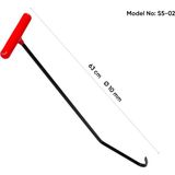63 cm 10 mm Çap Tek Kıvrımlı Çengel Kobra Uçlu Boyasız Göçük Düzeltme Çubuğu - S5-02, Pdr Çubuk