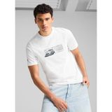 63062402 Bmw Mms Car Graphıc Tee Pu Beyaz Yuvarlak Yaka Regular Fit Baskılı Erkek T-Shirt - XL