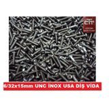 6/32 Unc(Amerikan Diş) 15 MM Inox Yıldız Silindir Baş Vida 12 Adet