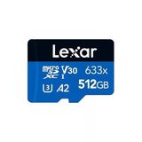 633X 512 Gb Micro Sd Kart, Microsdxc Uhs-I Kart + Sd Adaptör, 100Mb/S Okumaya Kadar Microsd Hafıza Kartı, A2, Sınıf 10, U3, V30 (Lms0633512g-Bnaa