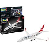 63772 Model Seti Boeing 737-800 Türk Hava Yolları 1:144 Ölçekli Yapısız Plastik Model Kiti Aksesuarlı - (DipCamo)Charcoal-White