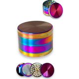 63MM Çok Renkli Grinder Premium 4 Katmanlı Çinko Alaşım Manuel Kahve Baharat Öğütücü Parçalayıcı