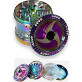 63MM Çok Renkli Parıltılı 4 Katmanlı Premium Grinder Manuel Kahve Baharat Öğütücü Parçalayıcı