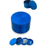 63MM Mavi Grinder Premium 4 Katmanlı Çinko Alaşım Manuel Kahve Baharat Öğütücü Parçalayıcı