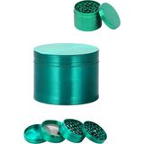 63MM Yeşil Grinder Premium 4 Katmanlı Çinko Alaşım Manuel Kahve Baharat Öğütücü Parçalayıcı