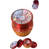 63MM Zarlı Kapak Kırmızı Altın Premium 4 Katmanlı Grinder Manuel Kahve Baharat Öğütücü Parçalayıcı
