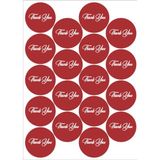 64 Adet Bordo 4 cm x 4 cm Yuvarlak Klasik Thank You Teşekkür Ederim Sticker Etiket Çıkartma