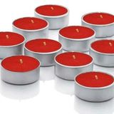 64 ADET Kırmızı Tealight Suda Yüzen Restoran Cafe Bar Sarı Mavi Kırmızı Pembe Renk Yuvarlak Tea Light Dekoratif Mum (64)