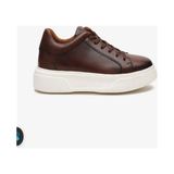 64822 Greyder Hakiki Deri Günlük Rahat Sneaker Erkek Ayakkabı - Kahve